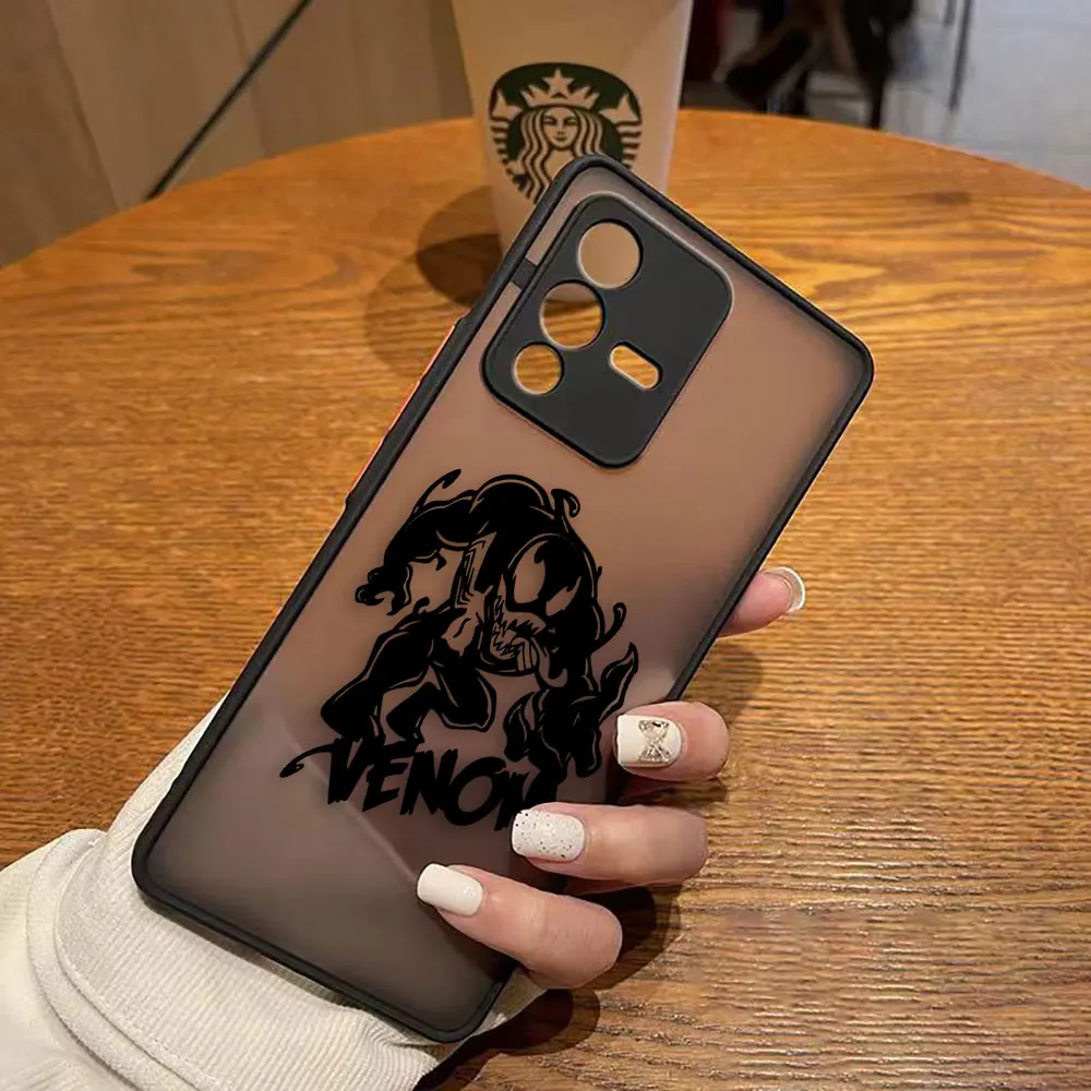 thumbnail image 1 of Funda mate para VIVO V25 V23E V23 V21 V20 V19 V17 V15 V11 Z1 Z6 T1 PRO 5G Funda Coque Capa Shell Marvel Spiderman Venom LOGO, 1 of 5