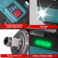 ONEVAN 500N.M clé à chocs électrique sans brosse tournevis électrique sans fil portatif clé outil électrique avec batterie Lithium-Ion 3