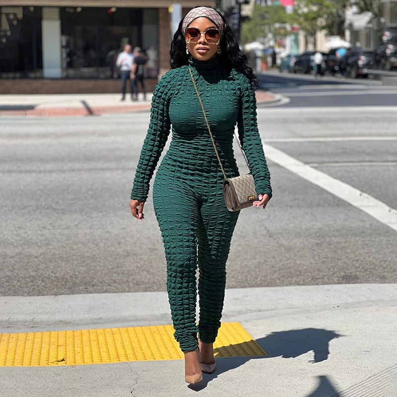 

Crystal 2022 Autumn Women Ruched Sexy Y2K Clothes Long Sleeve Skinny Jumpsuit Vintage Korean Fashion Vacation Streetwear Romper