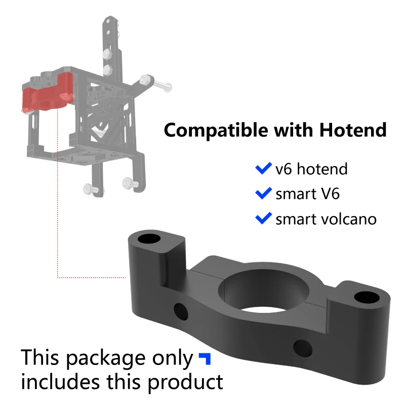Suporte de Alumínio para Golias Dragão Louco Hotend vz Extrusora Sherpa Mini Impressora 3d Mellow Cnc Vzbot 330 235 - Imagem 6