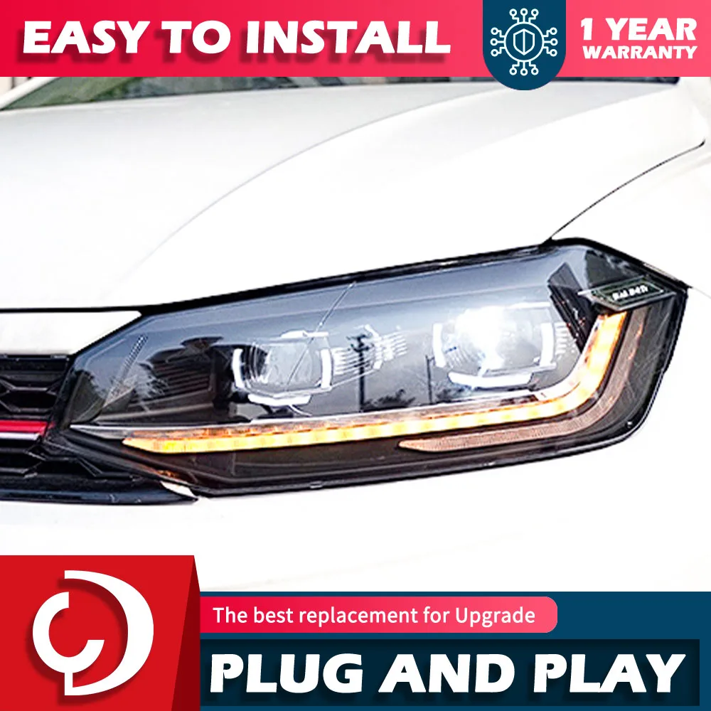 AKD2PcsforVWPoloLEDHeadlightProjectorLens20112023VentoHead