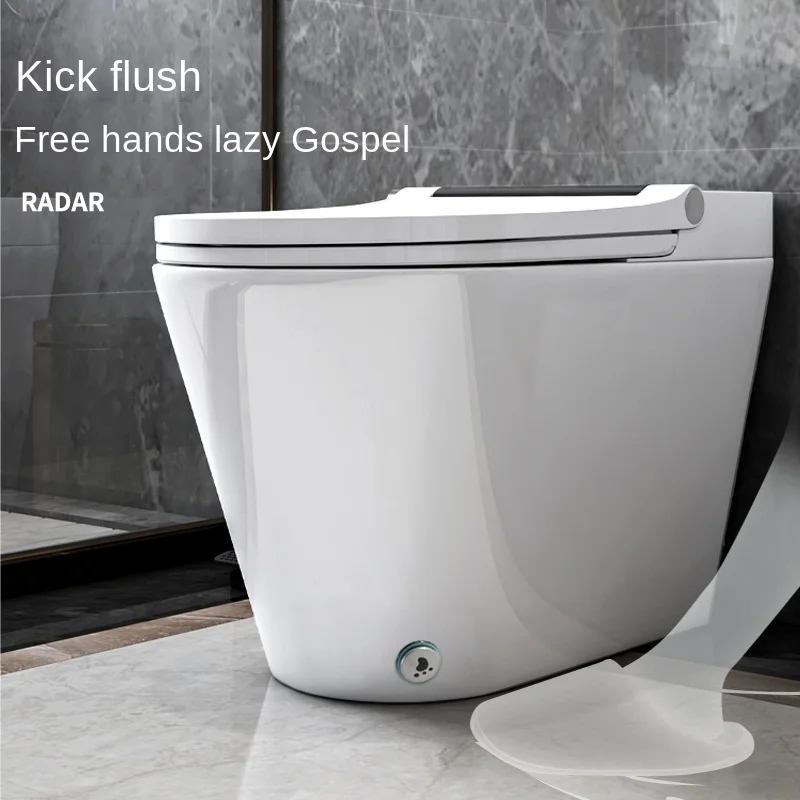 Smart Household Super Rotor Siphon Seat Pack Installation Silent Water Saving Round Bowl Pulse Toilet Floor Mounted