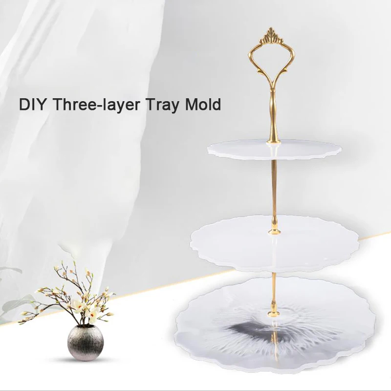 Irregular Round Fruit Disc Tray Resin Silicon Mold DIY Coaster Epoxy Mould Craft