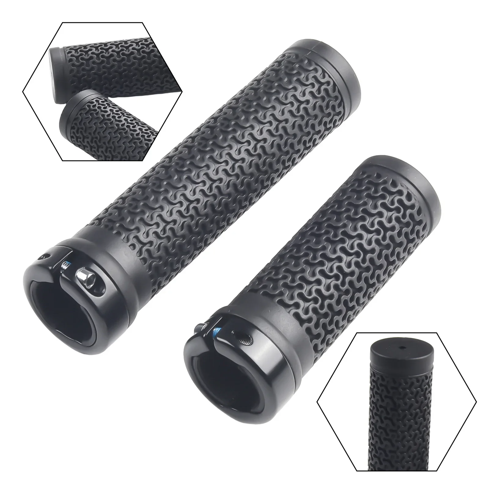 Ergonomic Wide Palm Rest Bicycle Handlebar Grips - Comfortable Long/Short Shift for Mountain & Folding Bikes