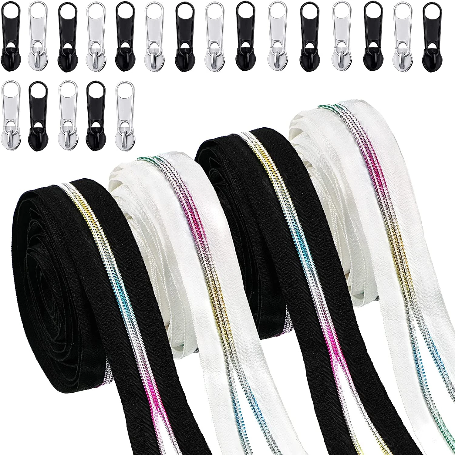 5/10/20meters 5 Nylon Zippers Tape With Zipper Puller Slider Bag