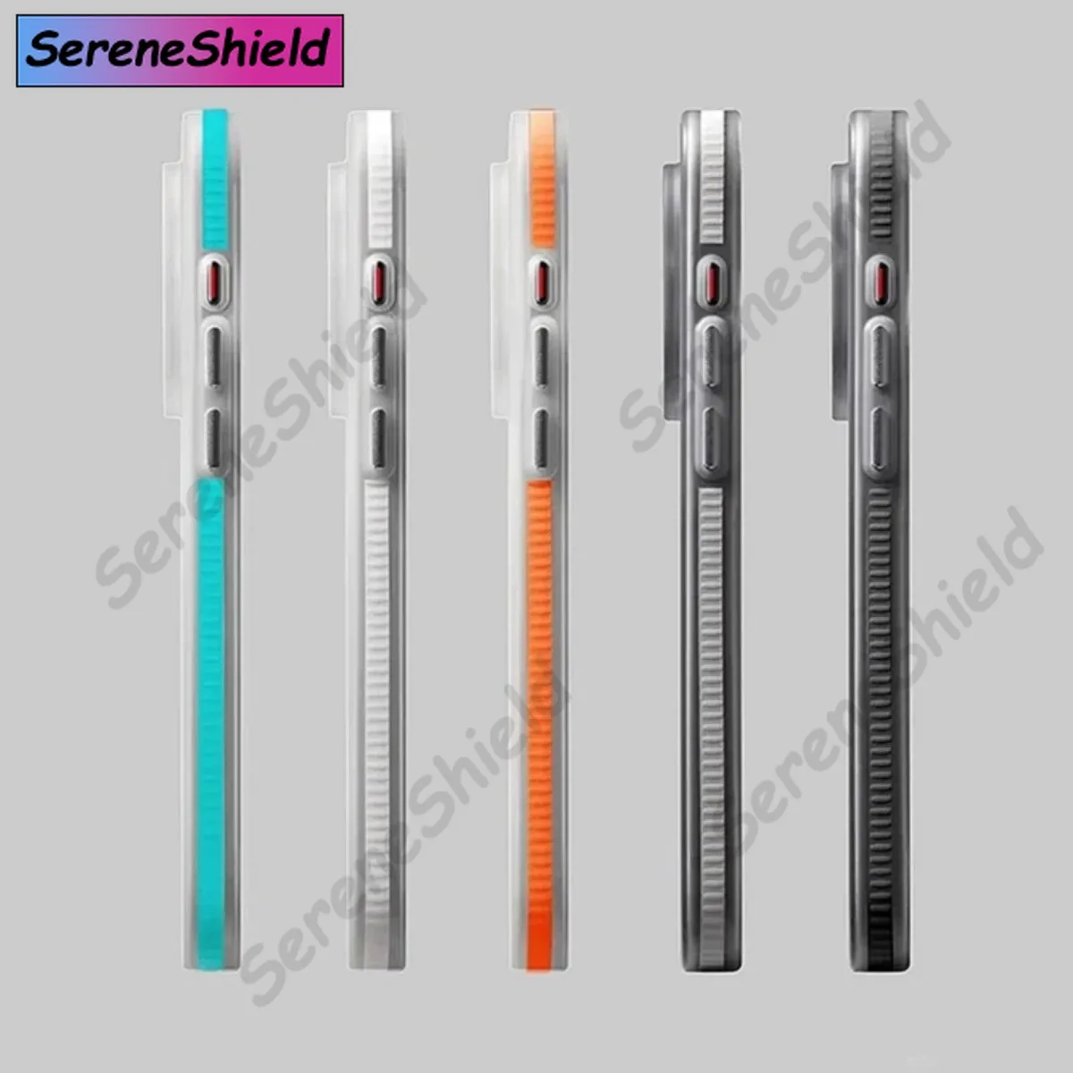 Geometric 3D Stripes MagSafe Wireless Charging Phone Case with Anti-Fall Bumper and Frosted Finish