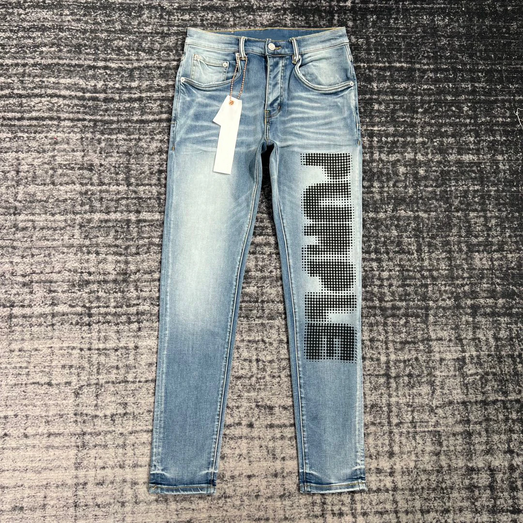 

Highest Quality Trendy Blue Jeans Printed Slim Fit Casual Pants