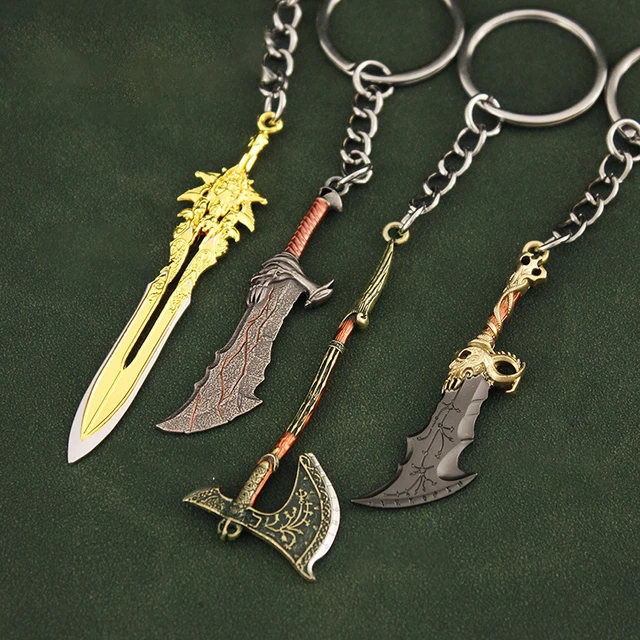 God of War WeaponBlade of Olympus Blades of Chaos Zeus Kratos Game Keychain  Katana Sword Real Steel Samurai Weapon Kid Toys - AliExpress