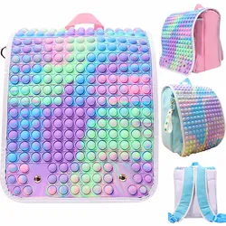 Popits – sac à dos pour garçons et filles, sac à bandoulière, cadeau pour enfant, jouet à bulles sensorielles, fournitures scolaires, soulagement du Stress, autisme 