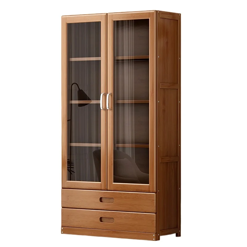 *Library Bookcases Nordic Rack Floor Shelves Stackable Stand Retro Minimalist Children Estanteria Libros Space Saving Furniture