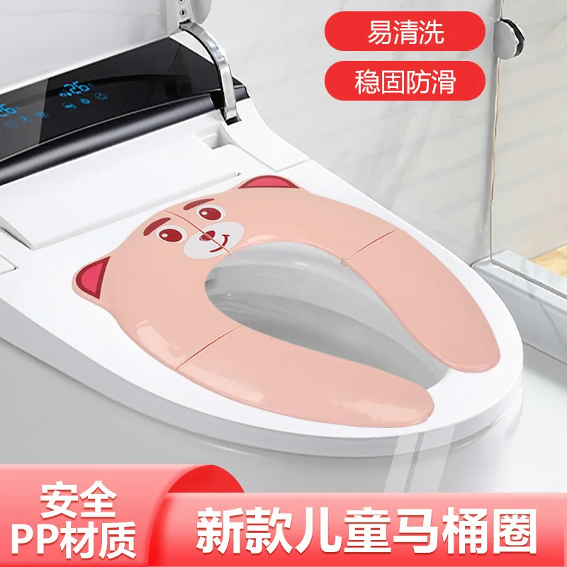 Portable Folding Non Slip Silionce Pads Potty Training Seat for Kids Foldable Toddlers Toilet Seat Potty Cover for Travel