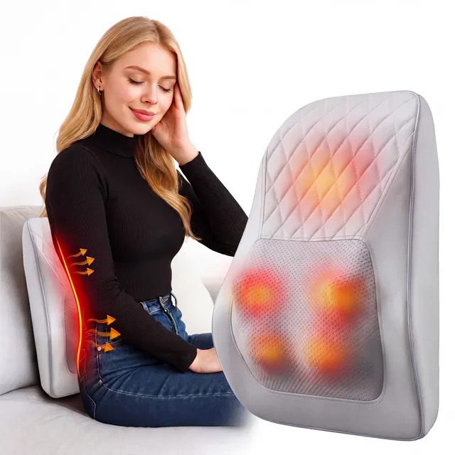 Back Massager Neck Massager with Heat 3D Kneading Massage Pillow for Relax Neck Back Shoulder Legs Gifts for Men Women Mom Dad 1