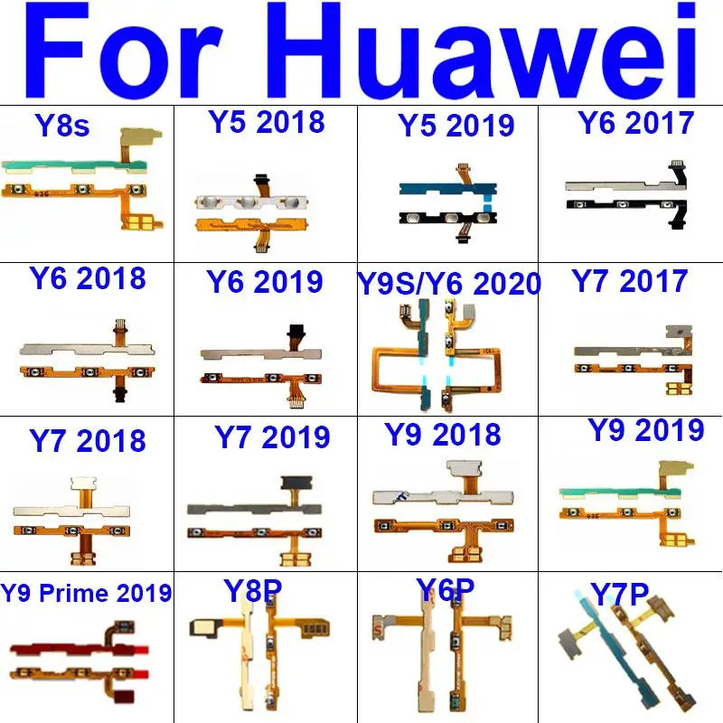 

2pcs Power Volume Flex Cable For Huawei Y9 Y7 Y6 Pro Y5 Prime 2020 2019 2018 2017 Keys Flex For Huwei Y6p Y7p Y8p Y8s Y9s Parts