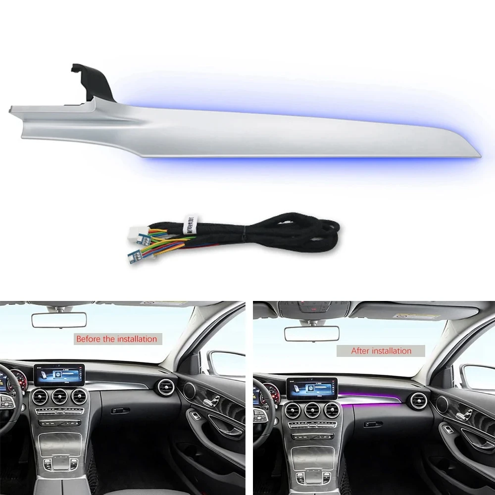 메르세데스 벤츠 C GLC클래스 W205 X253 용 앰비언트 라이트, 조수석 대시보드 커버, LHD 조수석 인테리어, 3/64 컬러