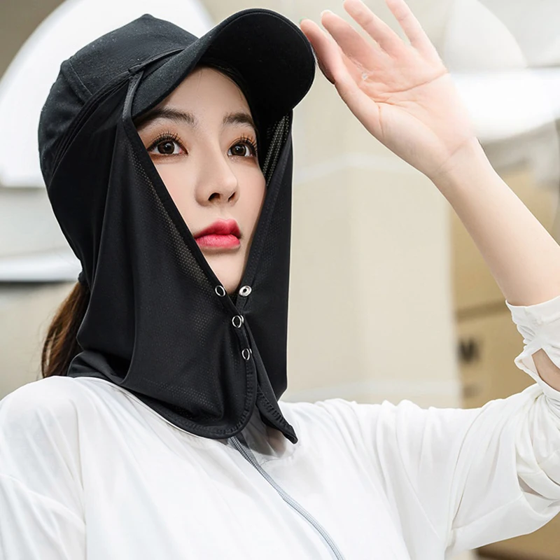 Quick Drying Fishing Cap Face Neck Sunshade Masks Cap UV Protection Visor Headwear For Outdoor Sport Golf Hiking Veil Travel Hat