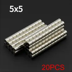 Ultra - Strong Neodymium Round Magnets - Premium Permanent Fridge and DIY Magnets (5x5 - 20piece)