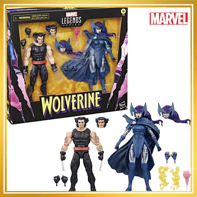 Original Marvel Legends Wolverine E Psylocke Anime Figurine Action Figure Collection Wolverine E Psylocke Model Gift Kid Toy