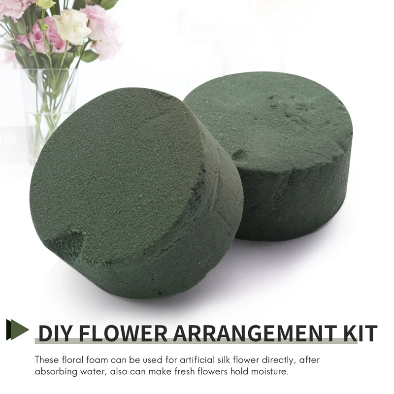 Floral Foam, 15 PCS Round Dry Floral Foam Blocks, Green Blocks for Artificial  Flowers, Great for Flower - AliExpress