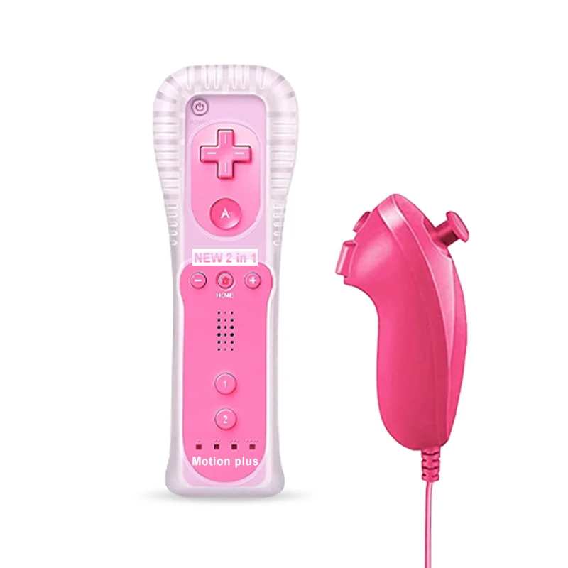 2PCS Controller for Wii Remote Controller Gamepad with Motion Plus For Ninetend Wii/Wii U Wireless Gamepad for Wii Games Console 