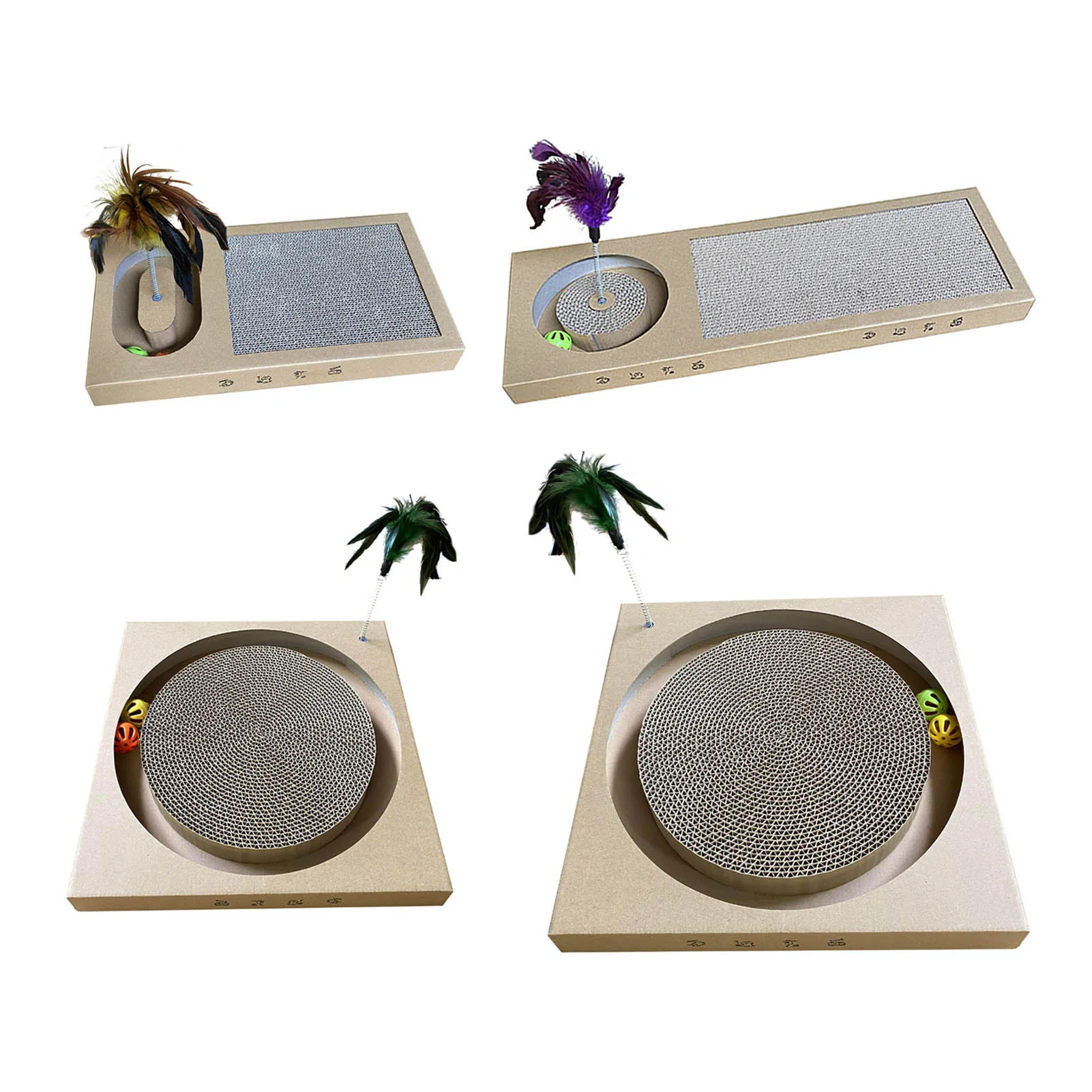 

Cat Scratching Board Grinding Claws Relieve Boredom Corrugated Paper Cat Scratcher Cardboard with Turntable for Kitten