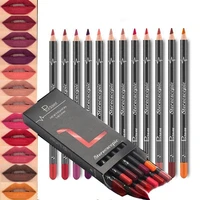 12Pcs/Set Waterproof Pencil Lipstick Set Pen Matte Lip Liner Long Lasting Makeup Pens Easy to Wear Non-stick Cup Cosmetics Kits 2