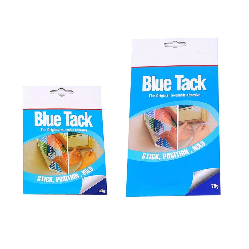 50/75G Blue Tack Reusable Adhesive Putty Sticky Tack Non-Toxic Removable Wall Safe Tack Putty for Poster Photo Frames Party