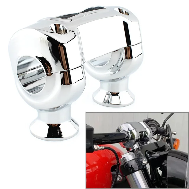 

Chrome/Black CNC Motorcycle Height Riser Handlebar Clip Adapter For Harley Softail Dyna Fat Bob Touring