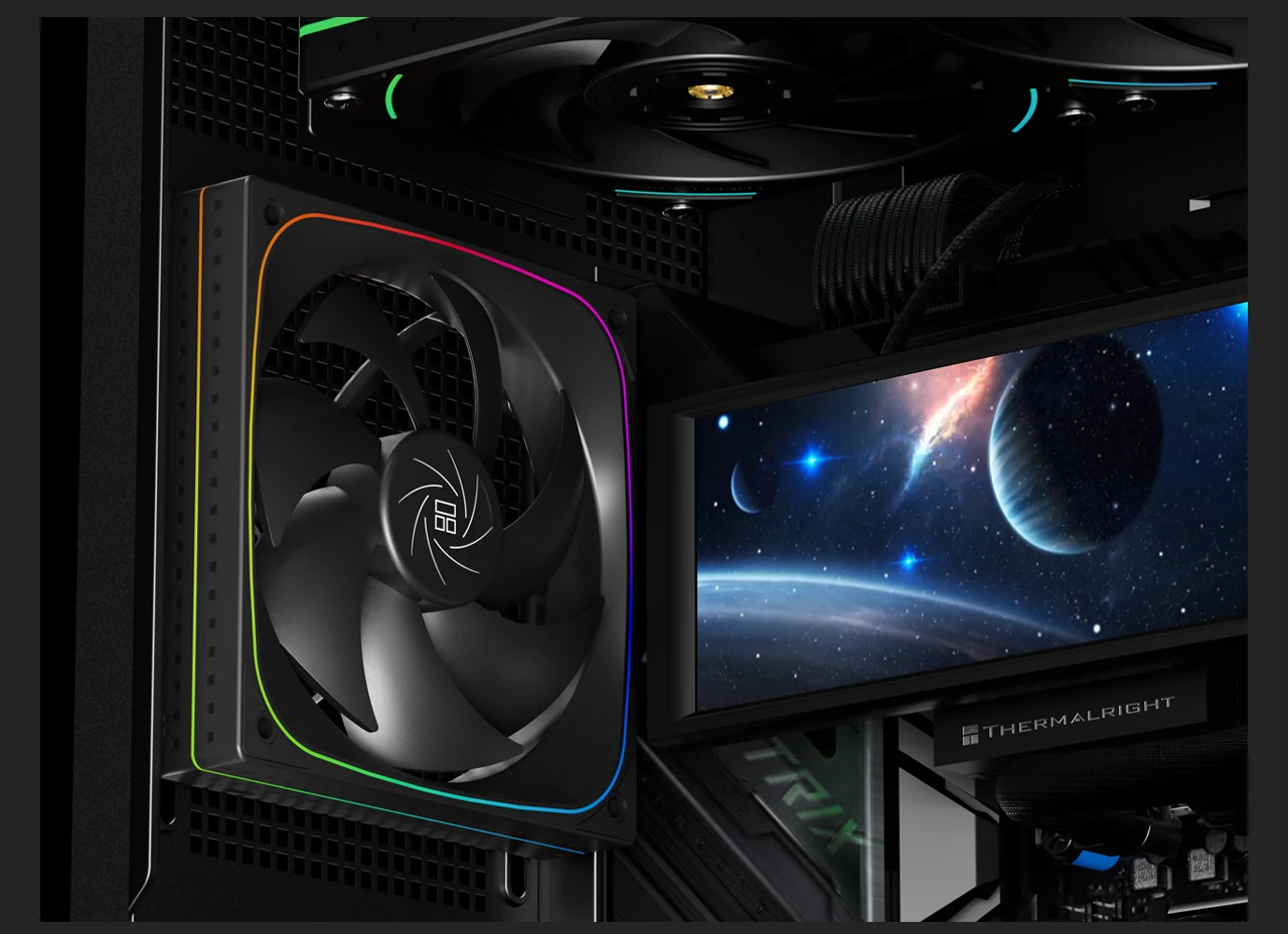 TL-Q12 120MM PWM/ARGB Performance Halo Fan Multi-faceted Minimalistic Lighting E