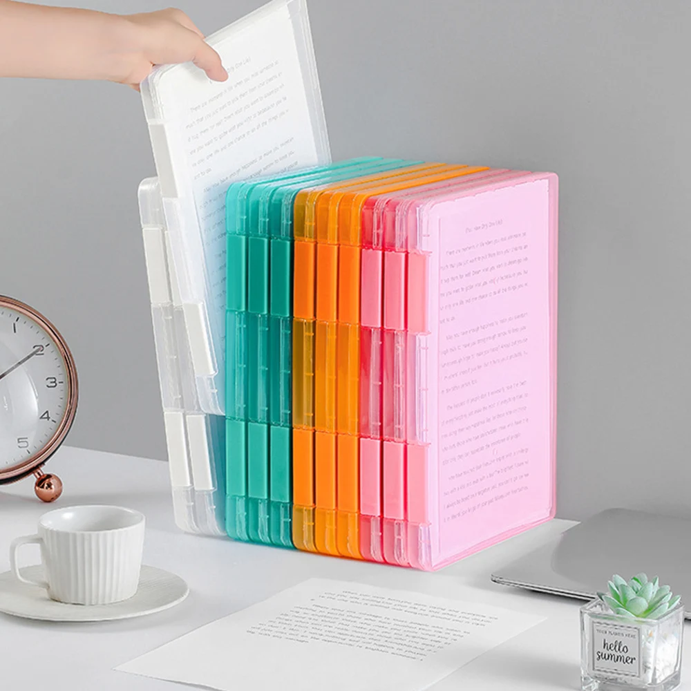 HOT A4 File Storage Box 22.5x30.5cm Large Capacity Document Organizer Transparent Dustproof Test Paper Classification Boxes