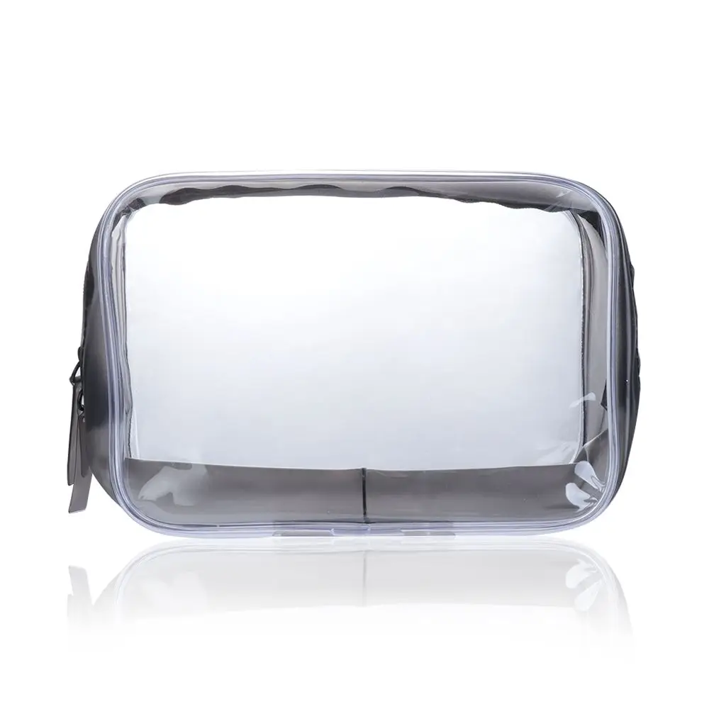 Environmental Protection PVC Transparent Zipper Cosmetic Bag Women Travel Waterproof Wash Toiletry Bags Makeup Organizer Case