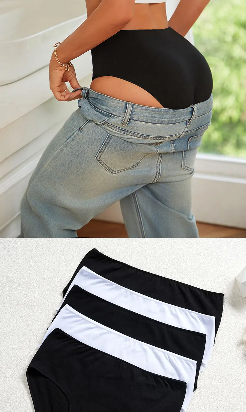 Cotton High Waist Panties – Seamless Women's Briefs | Breathable Underwear Comfort