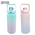 2PCS green pink