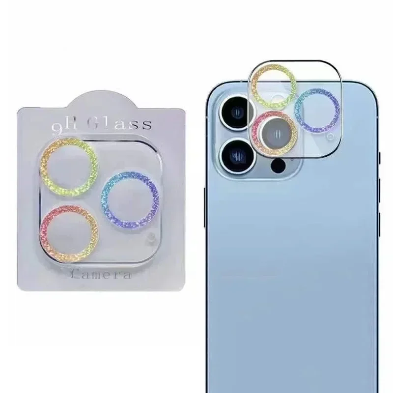 Sparkling Glitter Clear Camera Lens Protector Phone Case