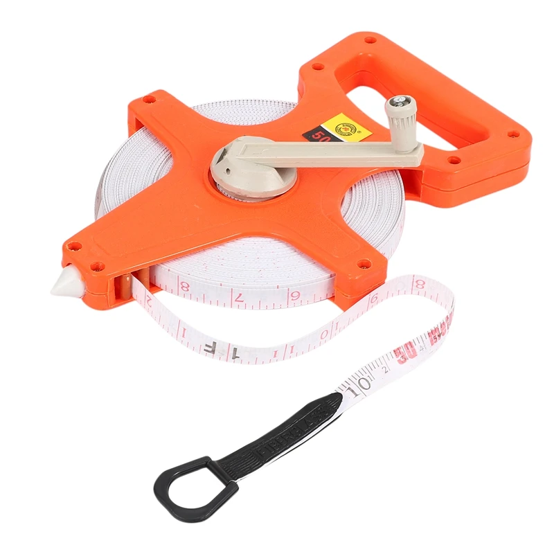 Top 1pc 30m 100ft Meter Open Reel Fiberglass Tape Measure Inch Metric Scale Impact Resistant Plastic Measure Tools Tape Measures Aliexpress