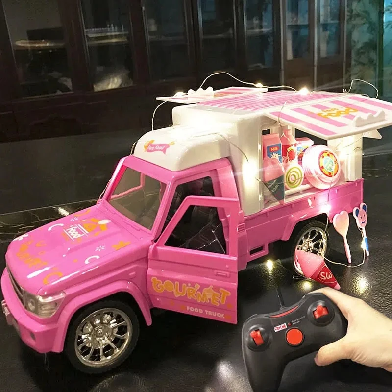 

Remote Control Dessert Car Electric Light Music Simulation Ice Cream Car Toy Children's Pretend Toys