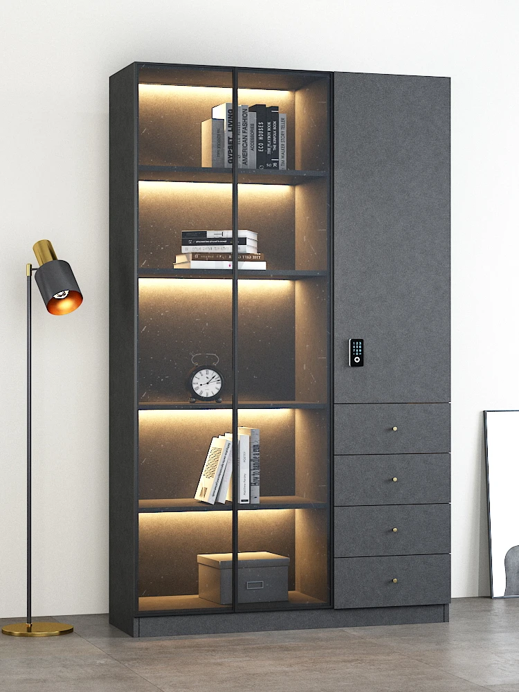 Luxurious Minimalist Fingerprint Password Lock Filing Office
