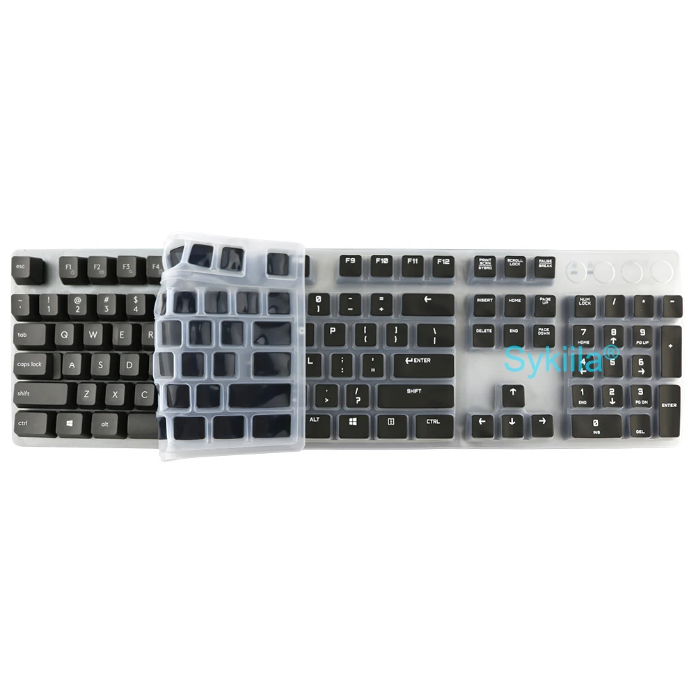 로지텍 G412 SE G413 SE G512 G513 용 키보드 커버, Logi 실리콘 보호대 스킨 케이스 필름 투명 블랙