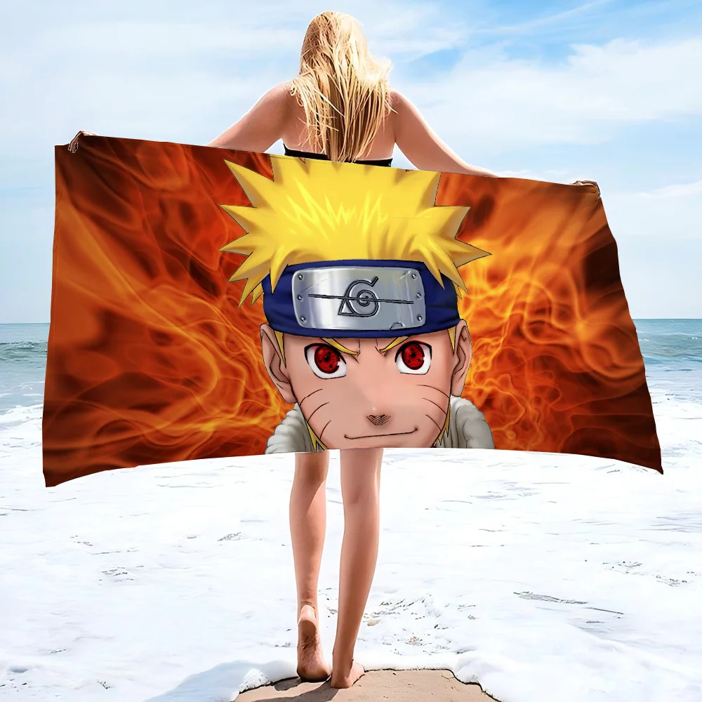 1pc Uzumaki Naruto Anime Towel Microfiber Beach Towel Quick Dry Kids Beach Blanket Soft Pool Towel 4