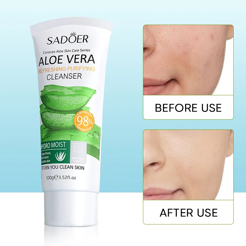 

All English Aloe Vera Facial Cleanser Refreshing, Clear, and Moisturizing Skin Care Products