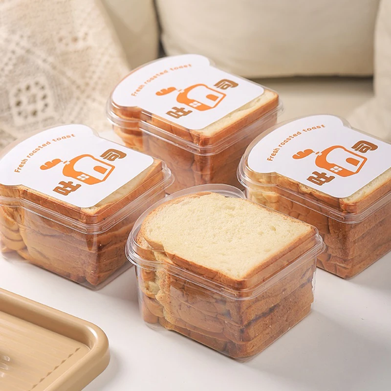10PCS Clear Sandwich and Toast Bread Packaging Boxes with Lids Oilproof PET Take Out Bu... - SKU CSB00012 - UGI Packaging