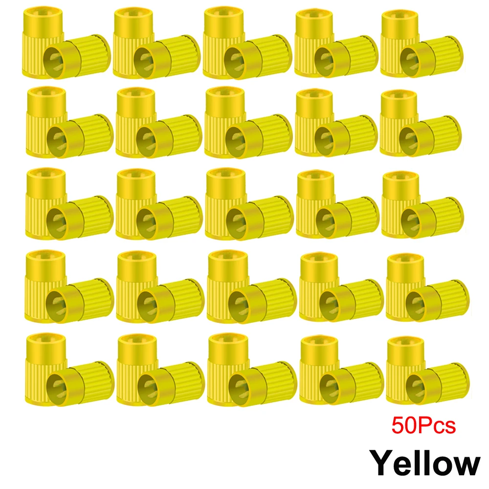 Universal Tire Valve Caps with Core Remover Tool - Durable Plastic Dust Protection