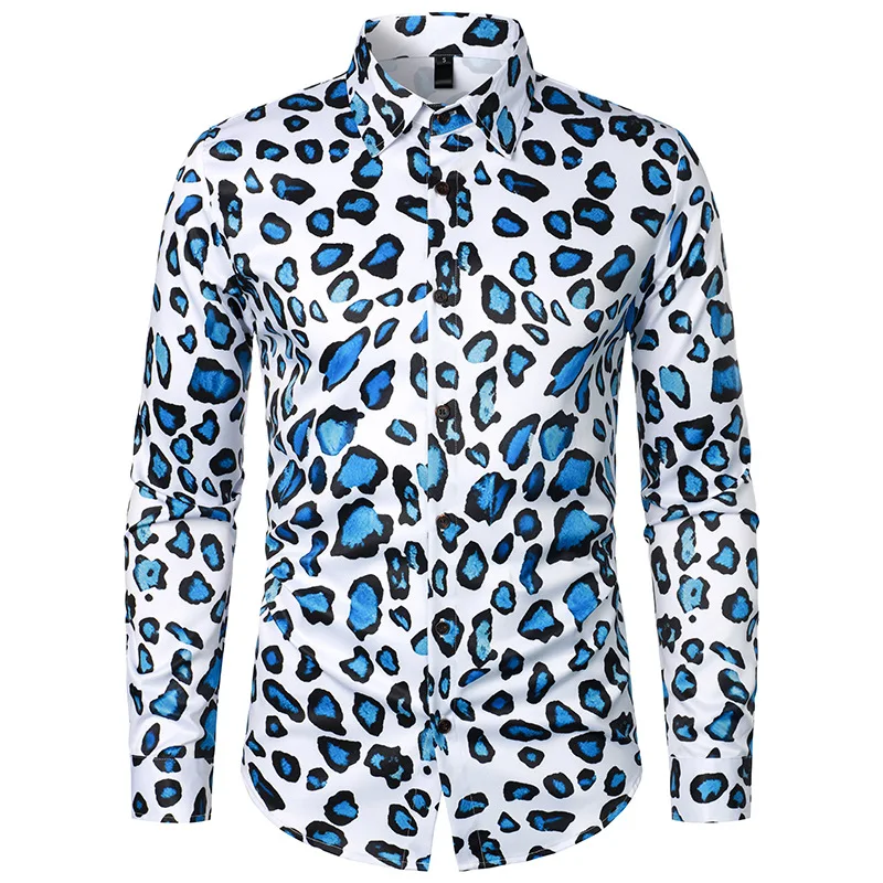 Hutspah, Shirts, Hutspah Vintage 7 Mens Shirt Xl Slim Long Sleeve Peacock  Print Nylon Acetate