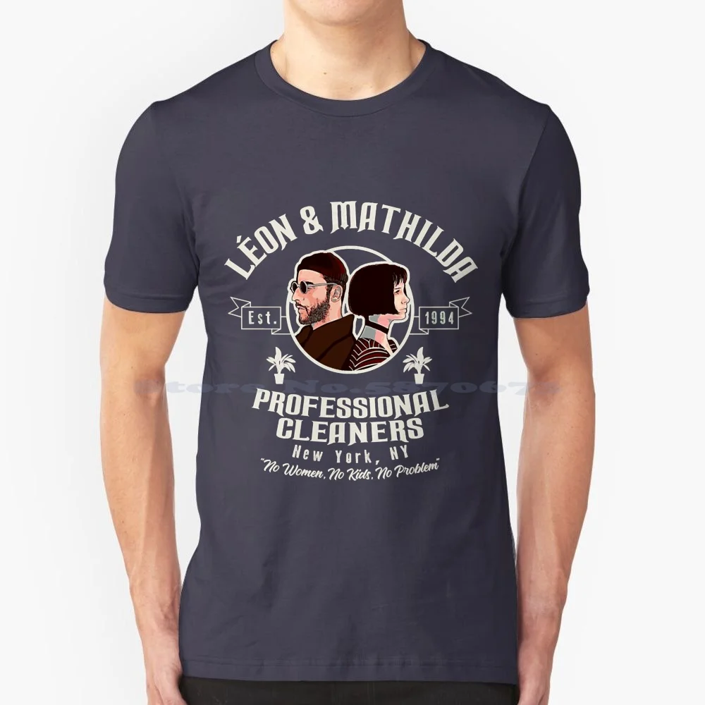 Leon & Mathilda Professional Cleaners T Shirt 100% Cotone Tee Mathilda Ando Natalie Portman Assasin Hitman Leon