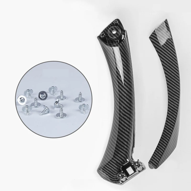 LANOBA 4 Uds. Compatible Con BMW X1 F48 2016-2018 Fibra De Carbono ABS Manija De La Puerta Interior Del Coche Accesorios De Coche For BMW X2 F47 2018