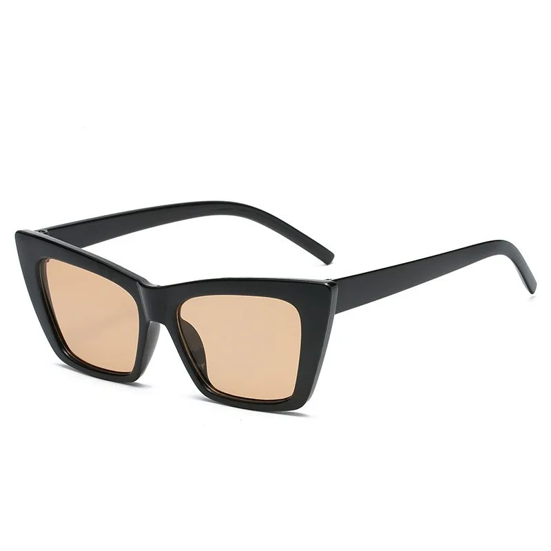 Cat Eye Slimming Trendy Cool Sunglasses Personalized Hip-hop Sunglasses Polygonal Jelly Color Car For Women 97086