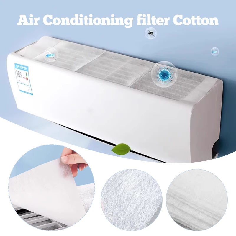 5pc Disposable Air Conditioner Filter Cotton Non-woven Air Purification Filter Sheet for Household Air Purifier Accessories