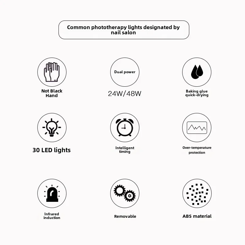 전문 네일 살롱 선샤인 No.1 UV LED 램프, USB 인터페이스, 빠른 건조, 초보자 친화적 도구, 네일 아트용