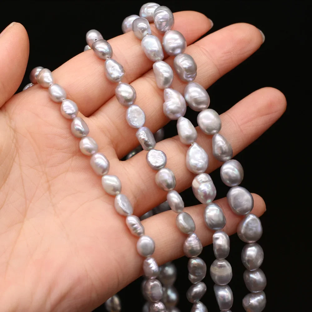 

Natural Freshwater Pearl Beads Irregural Vertical Punch Loose Pearl Beads for Jewelry Necklace Accessories Making