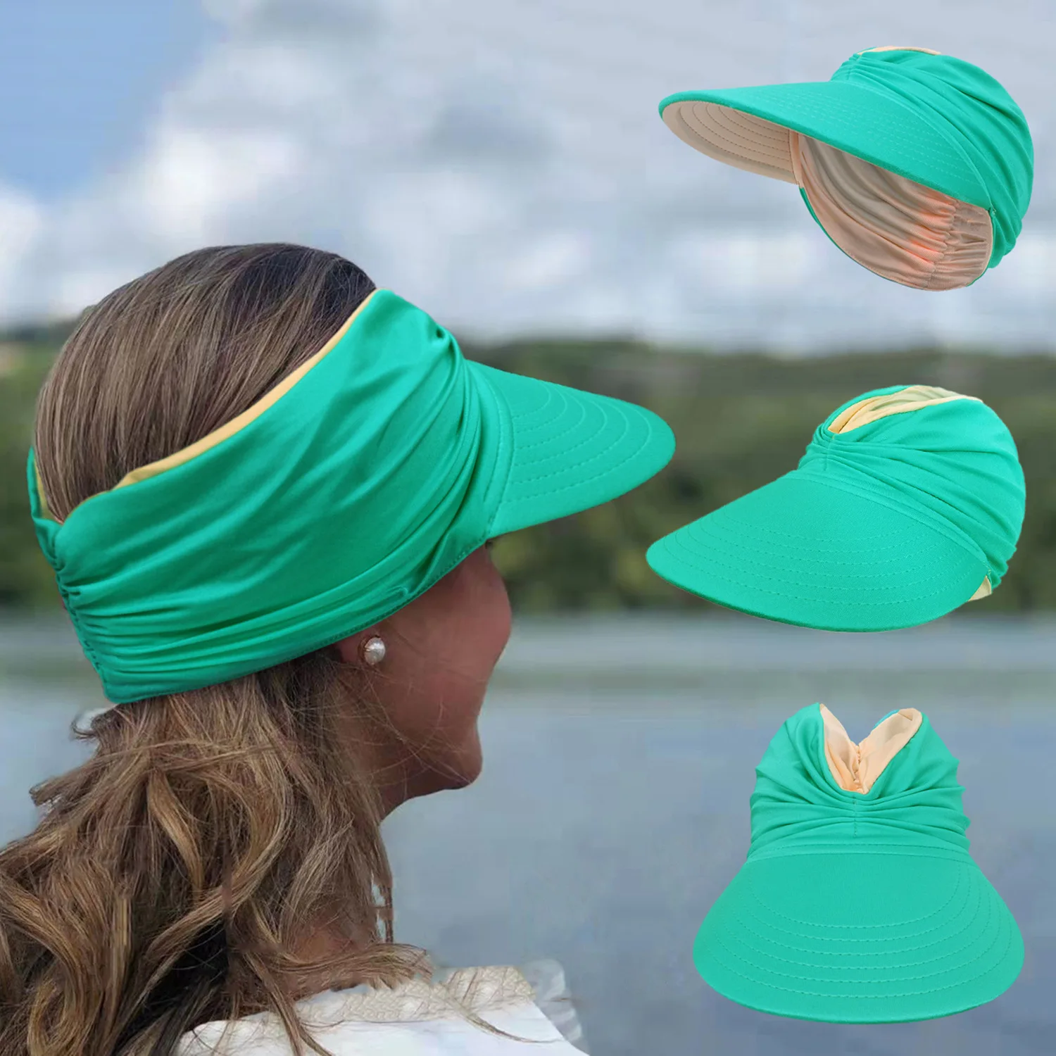Tanio Nowy letni oddychający kapelusz przeciwsłoneczny