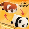 Double-Sided Flip Panda Toy Red Panda Transform Plush Doll 2-in-1 Raccoon Flip Change Transform Panda Soft Pillow Children Gifts 3